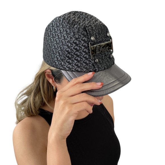 Christian Dior Vintage Trotter Monogram Cap #57 Silver Glitter Polyester[102026] main image 4